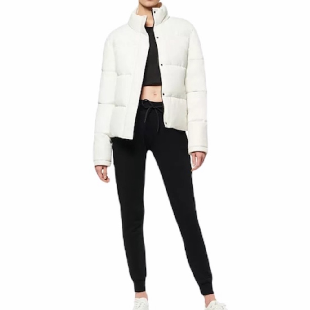 Andrew Marc Sport Faux Leather Puffer Jacket